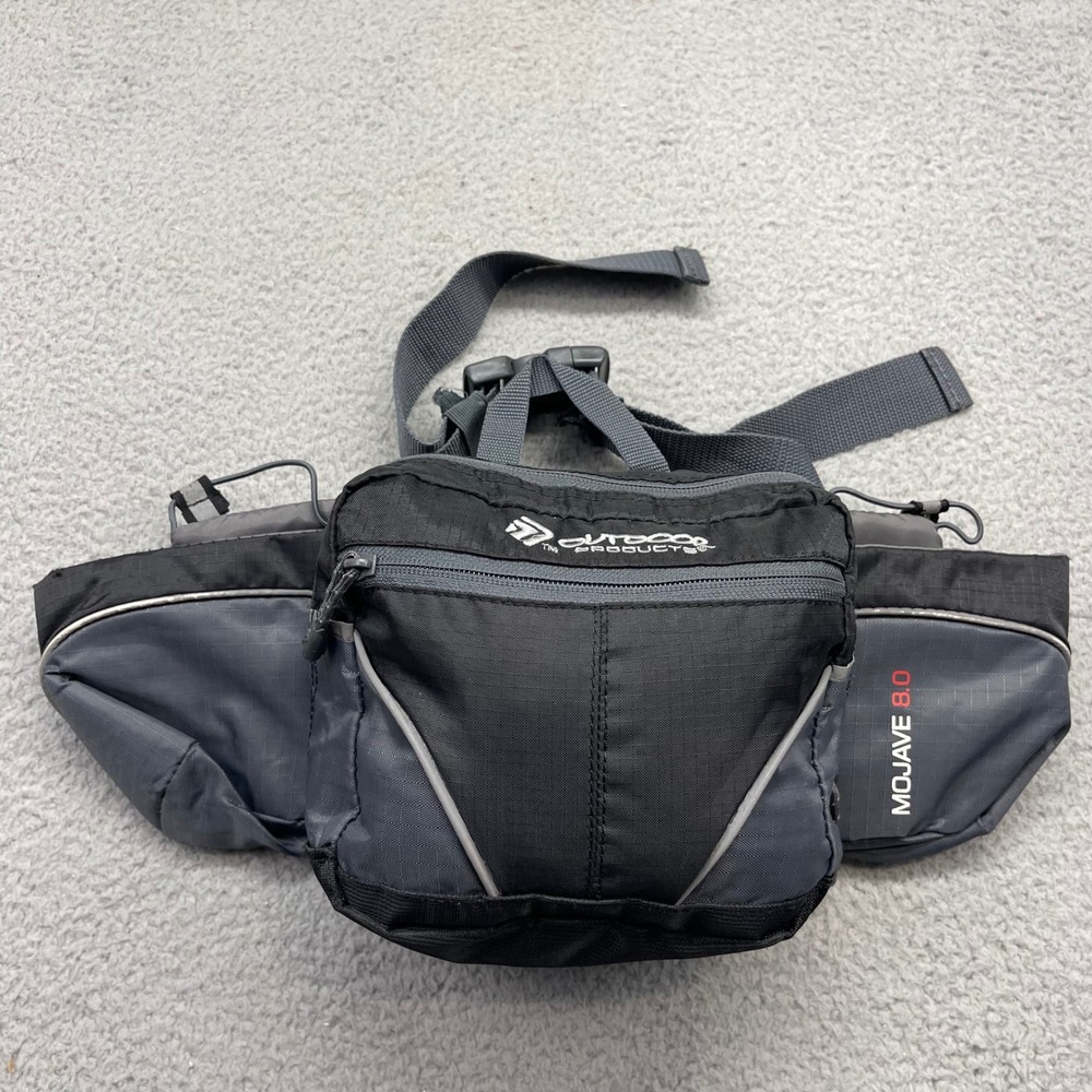 Outdoor Products 1233WM-000 Black Mojave 8.0 Lumbar Waist Bag H20 Fanny Pack
